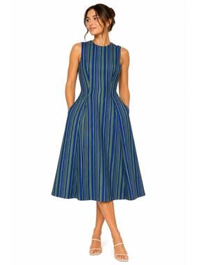 midi summer shirt dress Women's Trista Striped Midi Shirt Dress
